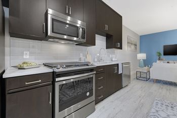 Kitchen space at Domain San Diego